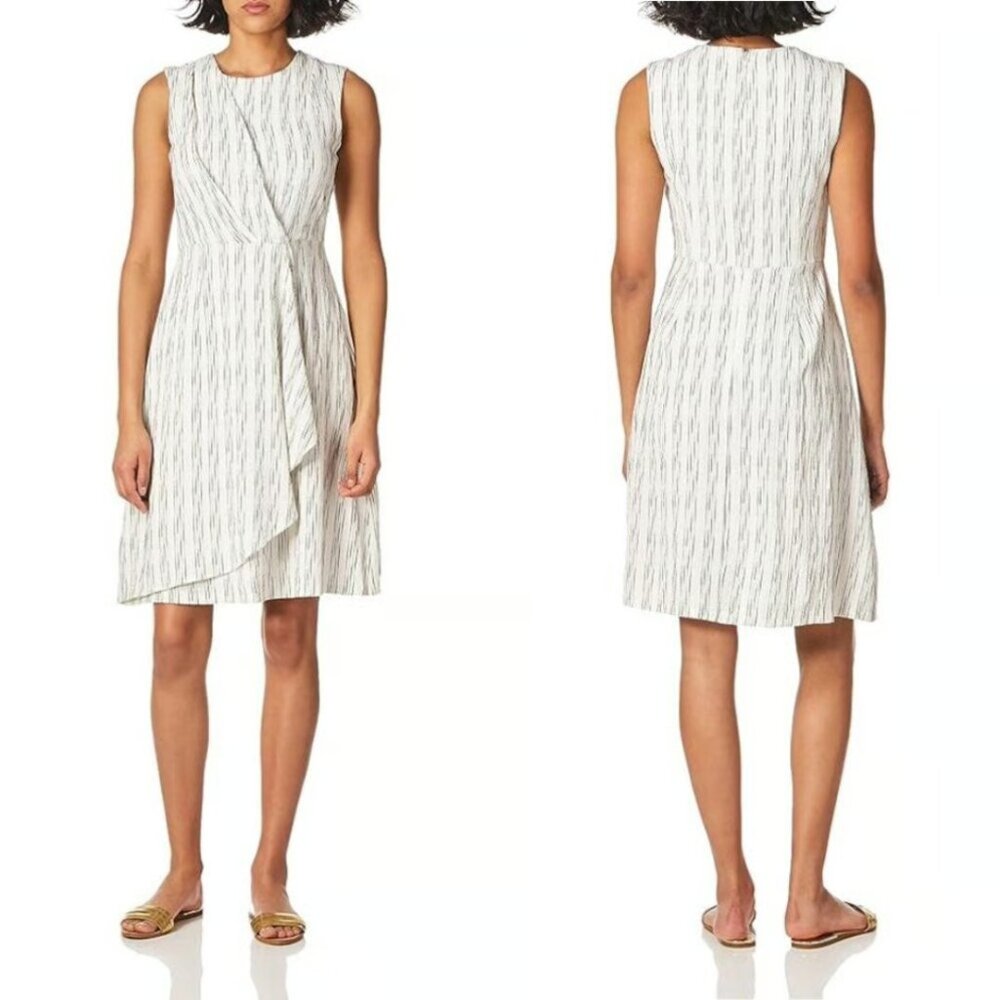 Calvin Klein Women's Sleeveless Dress with Side Pleated Ruffle